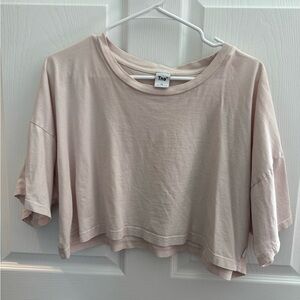 TNA Women's light pink/Cream Crop Top